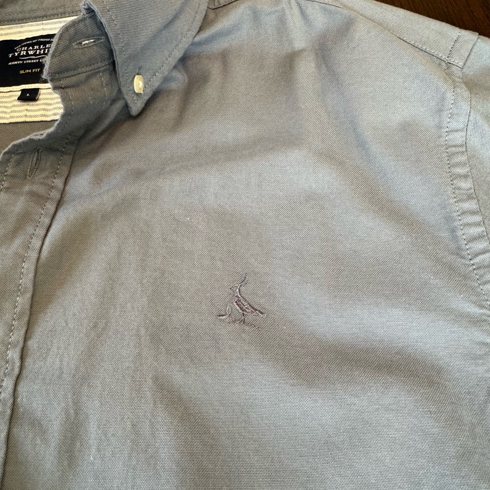 Charles Tyrwhitt, Slim Fit Oxford Button Down, Men’s Large, Blue - Picture 6 of 7
